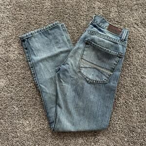 EXPRESS Jeans ROCCO, SLIM FIT, LOW RISE, STRAIGHT LEG Men 30x30 Distressed